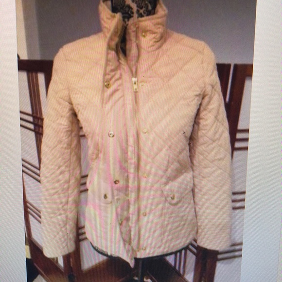 J.Crew Jacket-Ivory Lightweight Quilted Coat - Picture 3 of 3